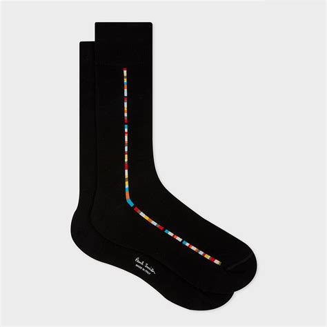 Paul Smith Mens Signature Stripe Socks In Black Sinclairs Online
