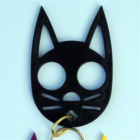 Black evil wild cat keychain. 3D Printable Black Cat self defense keychain by pauwels b ...