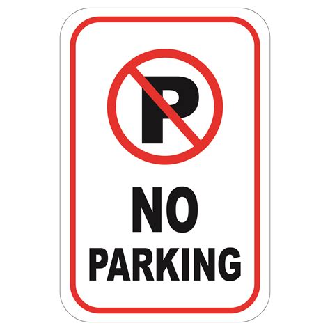 No Parking Aluminum Sign Winmark Stamp And Sign Stamps And Signs