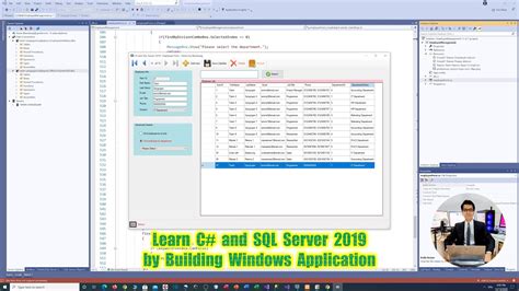 C And Sql Server Ado Net Connecting To Sql Server Database Youtube