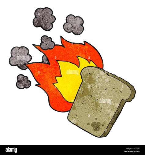 Freehand Textured Cartoon Burnt Toast Stock Vector Image And Art Alamy