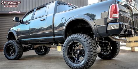 Dodge Ram 3500 Fuel Forged Ff17 Wheels Gloss Black And Milled