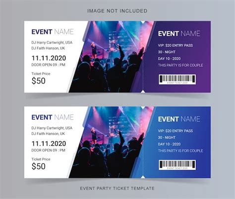 Event Ticket Template Vecteurs Et Psd Gratuits à Télécharger