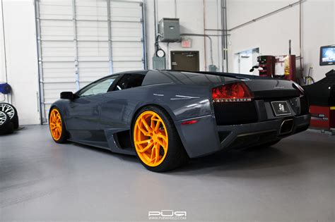Stunning Lamborghini Murcielago Lp640 On Orange Pur Wheels Gtspirit