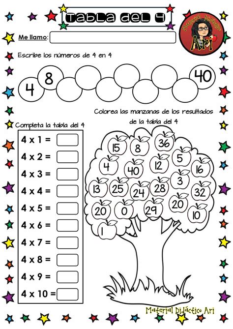 250 Fichas Para Trabajar Las Tablas De Multiplicar Imagenes Educativas