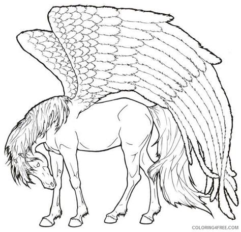 Unicorn Pegasus Coloring Pages Animals Legendary Creatures Unicorns