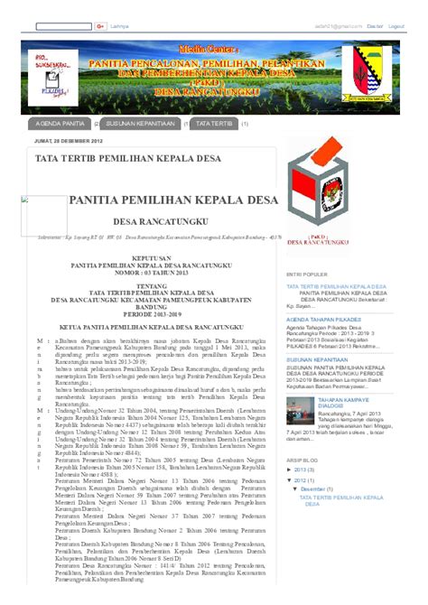 Contoh Sk Tim Pemenangan Calon Kepala Desa - Guru Ilmu Sosial