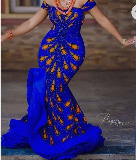 African Wedding Dress Ankara Wedding Dress Mermaid Wedding Etsy Uk