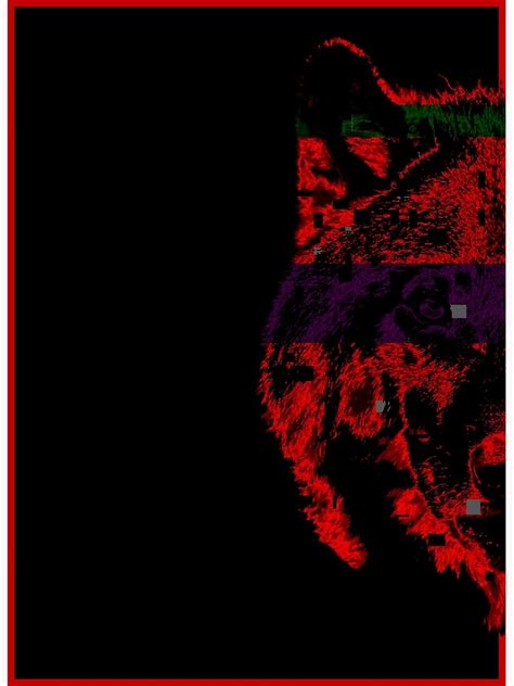 Glitch Wolf Poster For Sale By Dizzyxdizz Redbubble