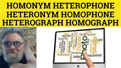 🔵 Homonym Heteronym Homophone Heterograph Heterophone Homograph
