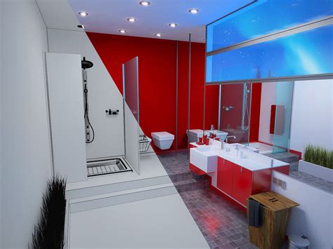 You can see the space and arrange it properly. 3D Bathroom Design on Behance
