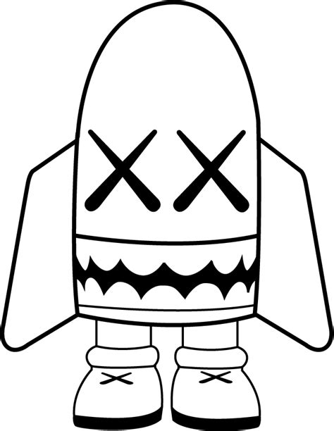 ️kaws Coloring Pages Free Download