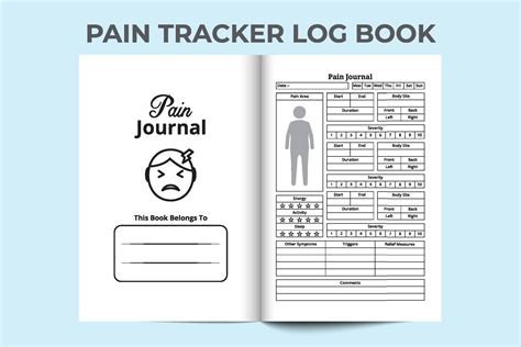journal de suivi de la douleur information sur la douleur corporelle et modèle de planificateur