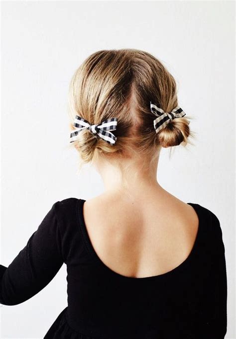 Pigtail Buns With Ribbon Hairstyles Hair Hairstylesideas Easy