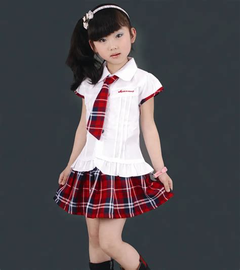 New Korea Student Uniform Girls Cotton School Uniforms Set White Shirt