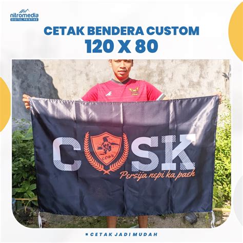 Jual PROMO CETAK BENDERA 120X80 PRINTING BENDERA KAIN BENDERA