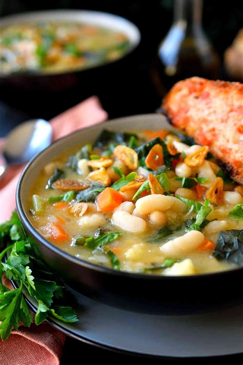 Sized carrots, sliced into 2 pieces 4 pts. Vegan White Bean and Kale Soup | Cilantro and Citronella