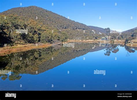 Lake At Thredbo Village Stock Photo Alamy