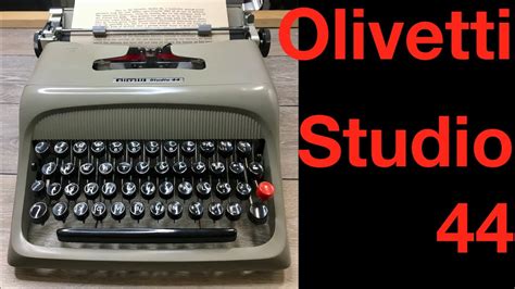 Olivetti Studio 44 Youtube