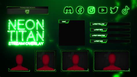 Neon Titan Neon Green Twitch Overlay For Obs Studio