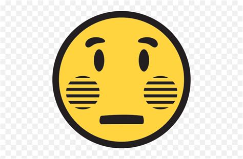 Flushed Face Emoji For Facebook Email Smiley Png Flushed Emoji Png Free Transparent Png