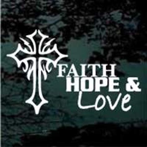 Faith Hope And Love Cross Decals Car Window Stickers Decal Junky