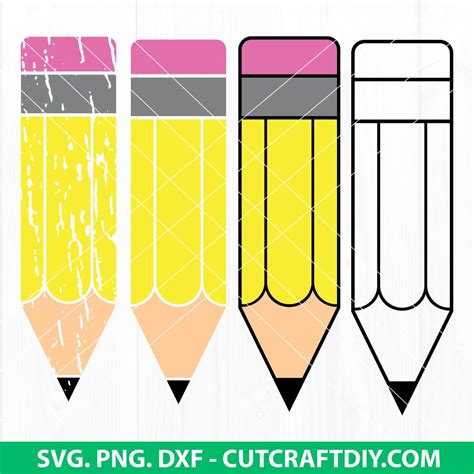 Pencil Svg Back To School Svg Pencil Clipart Svg Cut File