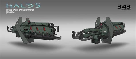 Albert Ng Halo 5 Unsc Gauss Cannon Turret