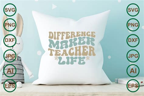 Difference Maker Teacher Life Retro Svg Graphic By Graphicbd · Creative