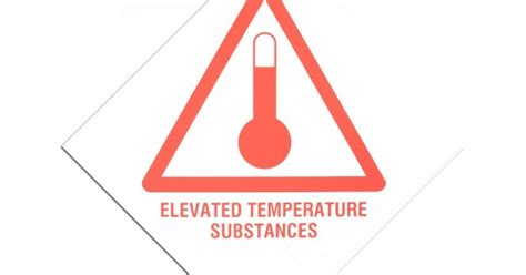Hazard Diamond Label Two Colour Elevated Temperature Substance