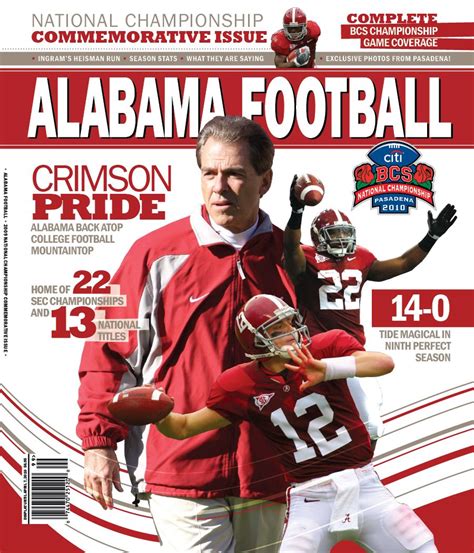 Alabama Football National Championship Magazine Celebrates Amazing