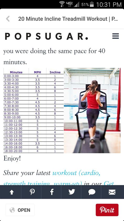 Pin By Cindy On Treadmill Workouts Incline Treadmill Workout
