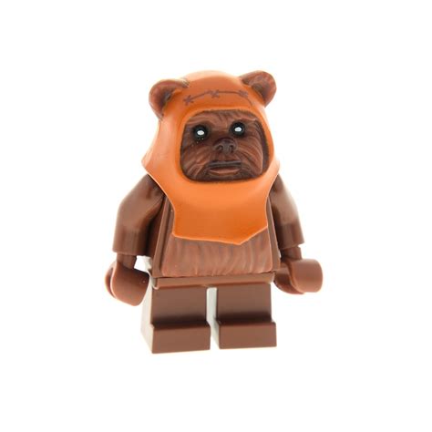 1 X Lego System Figur Star Wars Ewok Wicket Torso Reddish Rot Braun