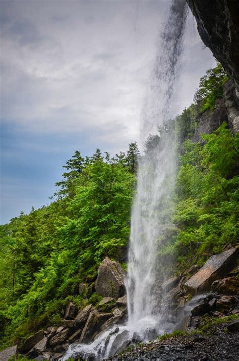 Rainy Day Waterfall Stock Image Image Of Outdoors Spring 82895587