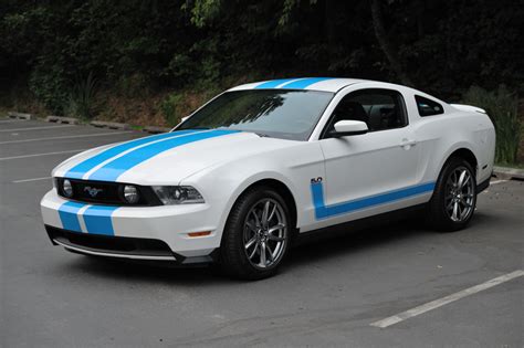 2011 Gt Premium White W Blue Stripes The Mustang Source Ford