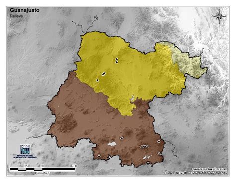 Mapa Para Imprimir De Guanajuato Mapa Mudo De Monta As De Guanajuato
