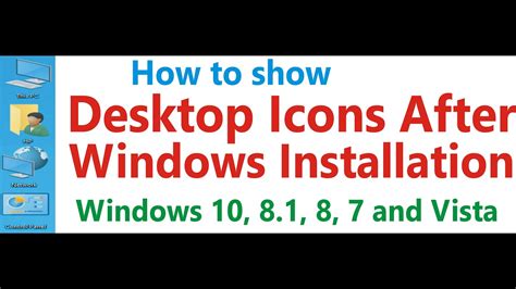 How To Show Desktop Icons After Windows 10 Setup Youtube