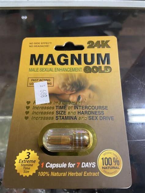 6x Magnum Gold 24k Sexual Enhancement Pills Made In Usa 100 Original