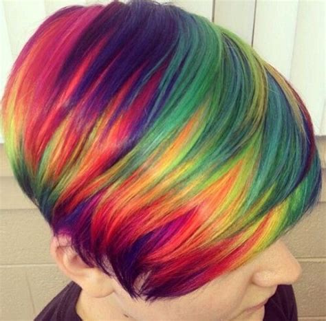 Rainbow 3 Funky Hair Colors Hair Dye Colors Cool Hair Color