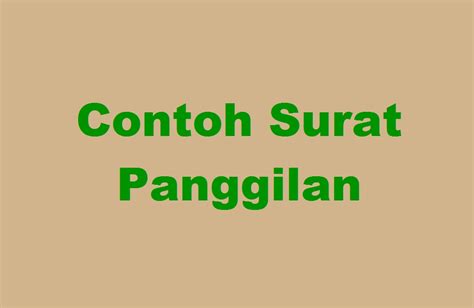 Contoh Surat Panggilan Kerja Bahasa Inggris Kumpulan Surat Penting