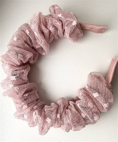 Annabelle Ruffled Headband In Soft Tulle By Pampas Accessories Tulle