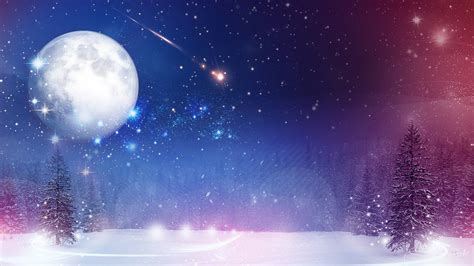 Moon And Snow Wallpapers On Wallpaperdog