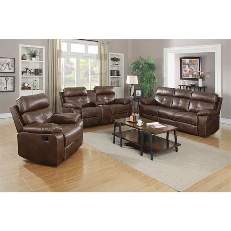 Bismarck 85.5'' Faux Leather Pillow Top Arm Reclining Sofa | Living