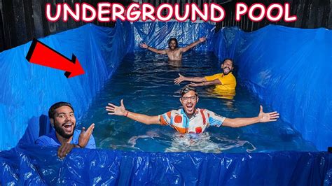 We Made A Secret Swimming Pool Underground😳 100 Real Youtube