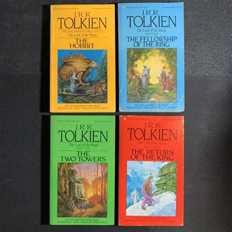 Lord Of The Rings Trilogy And The Hobbit Jrr Tolkien Ballantine