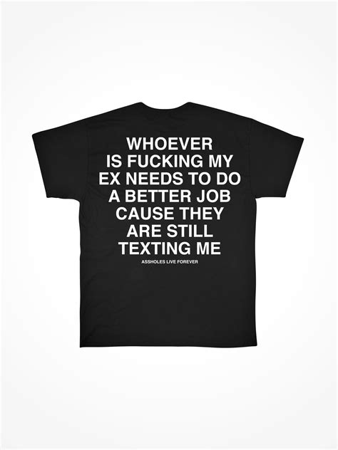 whoever is fucking my ex black tee linda finegold