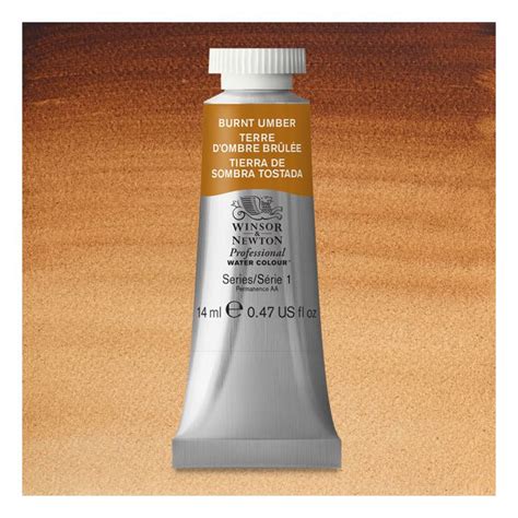 Professional Watercolor Burnt Umber 14 Ml Winsor And Newton