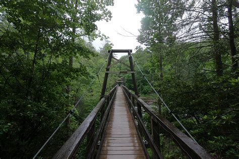 Toccoa River Swinging Bridge Chattahoochee Blue Ridge Ga — South Of