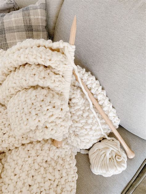 Easiest Ever Diy Knit Blanket Making It In The Mountains Diy