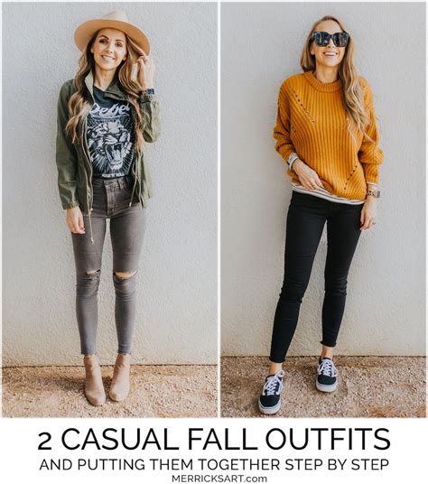 Step By Step Putting Together Two Casual Fall Outfits Merrick S Art